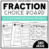 Fraction Choice Board - Third Grade