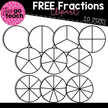 Preview of Fraction Circle Clipart {FREE}