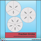 Fraction Circles - Manipulatives for Fractions up to Tenths