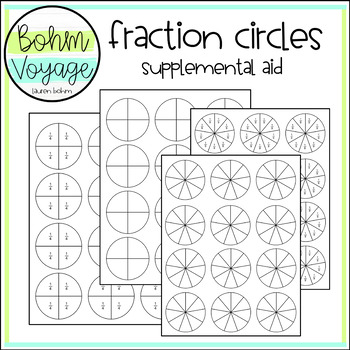 Preview of Fraction Circles - Math Supplemental Aid 