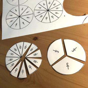 Fraction Circles Ready to Print PDFs - Printable Math Manipulatives