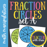 Fraction Circles Set A | Math Manipulatives | PDF | Printable
