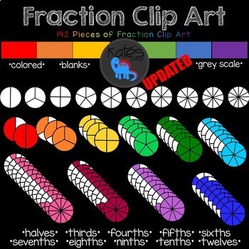 Preview of Circle Fraction Clip Art