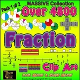Fraction Clip Art - Pack 1of2 - Over 4800 PNG Graphics (MA