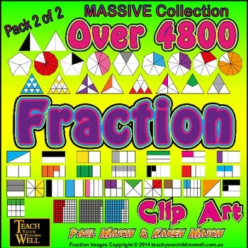 Preview of Fraction Clip Art - Pack 2of2 - Over 4800 PNG Graphics (MASSIVE Collection)