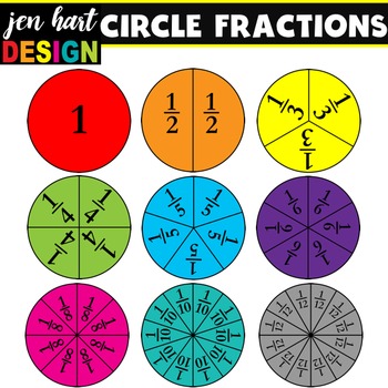 Preview of Fractions Clipart Set {Circles}