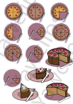 Preview of Fraction Clipart | Pumpkin cake