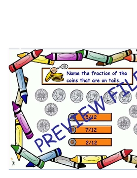 Preview of Fraction Coin Toss Promethean Chart with Activotes