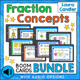 Fraction Concepts Boom Cards Bundle (Self-Grading with Aud