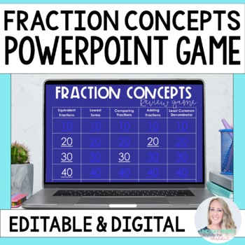 Preview of Fraction Concepts Review Game | Print and Digital