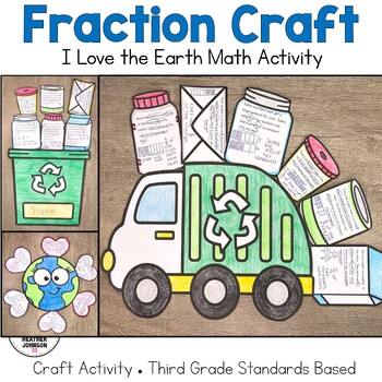 Preview of Fraction Problem Solving Crafts I Love The Earth