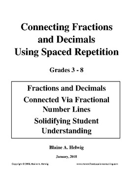 Preview of Fraction - Decimal Connection Using Spaced Repetition - FREE