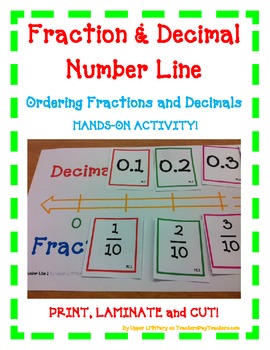 Fraction Decimal Number Line - A FUN Hands-On Activity by Upper LMNtary