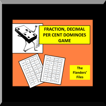 Preview of Fraction Decimal Per Cent Dominoes Matching Game