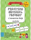 Fraction Decimal Percent Conversion Strip Activity-2x20 St