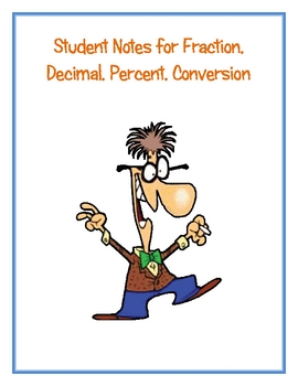 Preview of Fraction Decimal Percent Conversion Notes