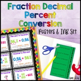Fraction Decimal Percent Conversion Posters and Interactiv