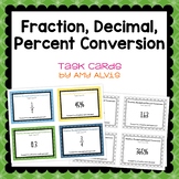 Fraction Decimal Percent Conversion Task Cards