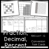 Fraction, Decimal, Percent Conversion Task Cards | 6.4 F,G