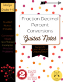 Fraction Decimal Percent Conversions Guided Notes
