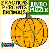 Fraction, Decimal, Percent Converstions JUMBO Pumpkin Puzzle