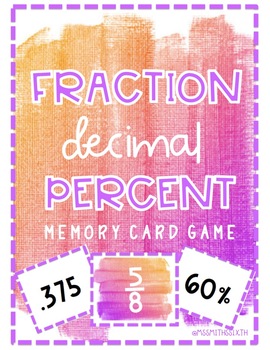 Preview of Fraction Decimal Percent Game