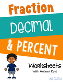 Converting Fractions Decimals and Percents Worksheets Revi