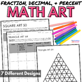 Converting Fractions, Decimals and Percents Math Art Activity