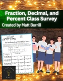 Fraction, Decimal, and Percent Class Survey