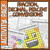 Fraction, Decimal, and Percent Conversions Activity and Wo