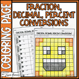 Fraction, Decimal, and Percent Conversions Activity Colori