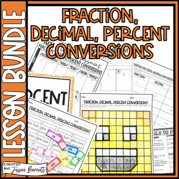 Preview of Fraction, Decimal, and Percent Conversions Bundle Activities Guided Notes