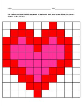 fraction decimal and percent grid worksheets by jennifer bishop