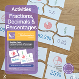 Fraction, Decimal and Percentage Matching Activity