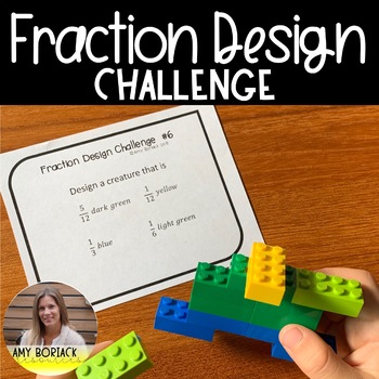 Preview of Fraction Design Challenge - 20 Task Cards