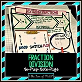 Fraction Division No Prep Note Page