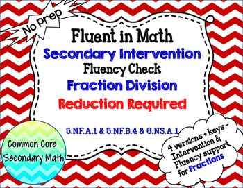 Preview of Fraction Division & Simplification : RTI Intervention No Prep