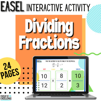 Preview of Fraction Division by Multiplying by the Reciprocal Easel Interactive Activity