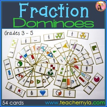Preview of Fraction Dominoes Game