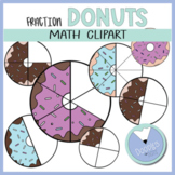 Fraction Donuts Math Clip Art : Free Fraction Clipart