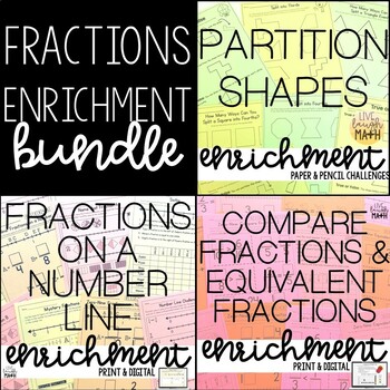 Preview of Fraction Enrichment Activities, Challenges, & Logic Puzzles for Early Finishers