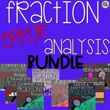 Preview of Fraction Error Analysis BUNDLE 4th Grade