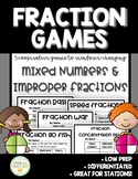 Fraction Game/Activity-Changing Mixed Numbers & Improper F
