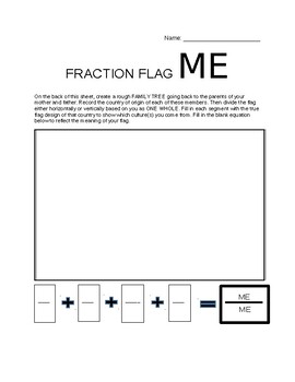 Preview of Fraction Flag ME