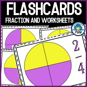 Preview of Fraction Flashcards and Fraction Worksheets printable to 12