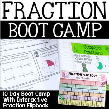 Preview of Fraction Flip Book & Boot Camp | Comparing & Equivalent Fractions