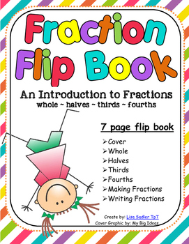 Preview of Fraction Flip Book- Introduction to Basic Fractions