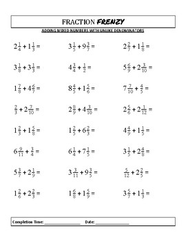 Fraction Frenzy: Adding And Subtracting Fractions Worksheets For 5Th-7Th Grade