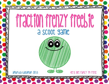 Preview of Fraction Frenzy Freebie (A Scoot Game)