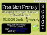 Fraction Frenzy SCOOT: Changing Improper Fractions to Mixe